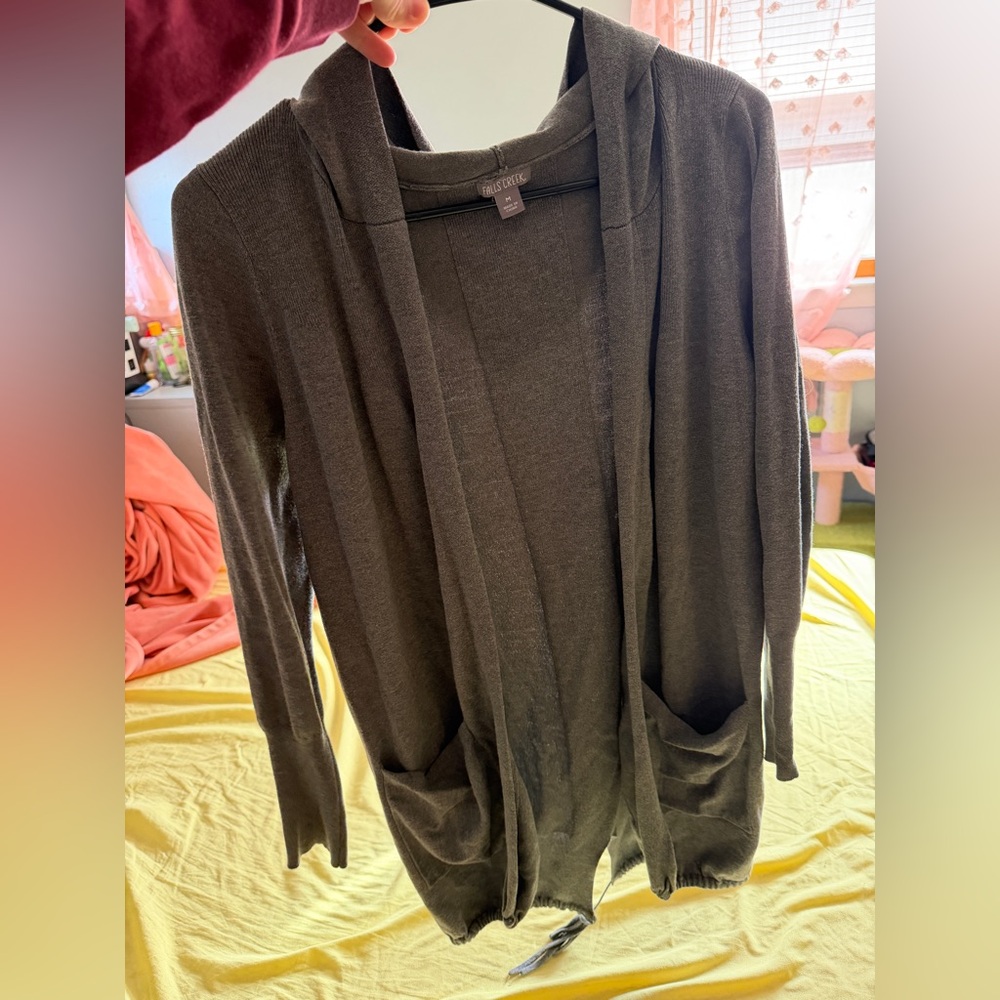 Falls Creek Charcoal Gray Sweater with hood